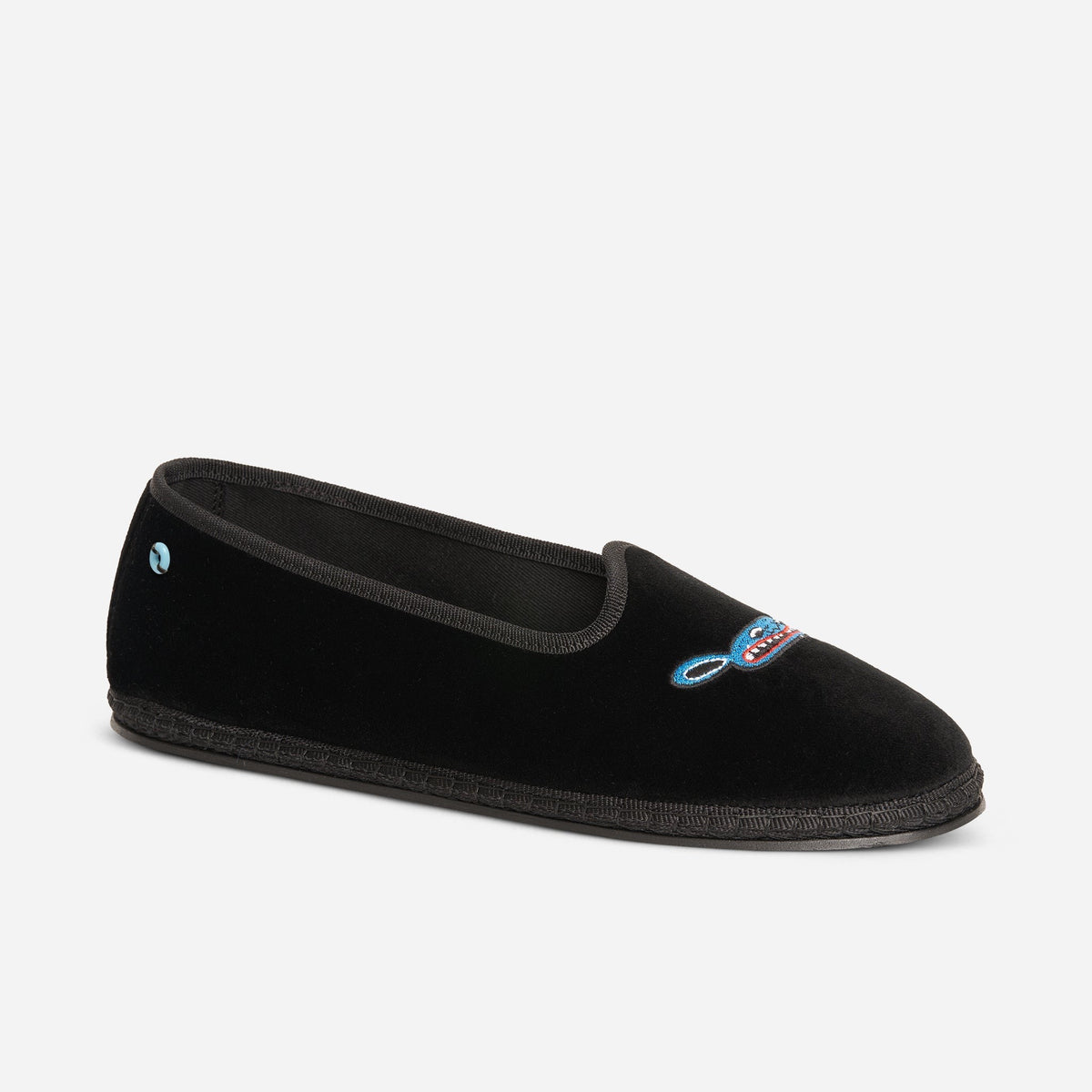 Friulane Modigliani in velluto di cotone Black, profilo laterale