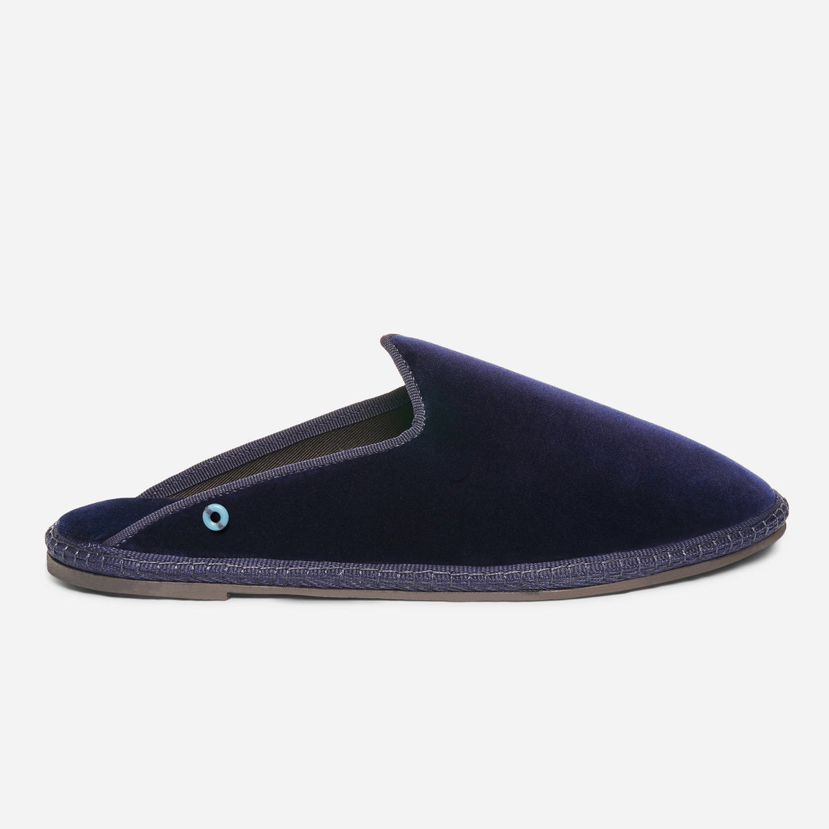 Friulane Dandy uomo in velluto di cotone Blu, vista frontale
