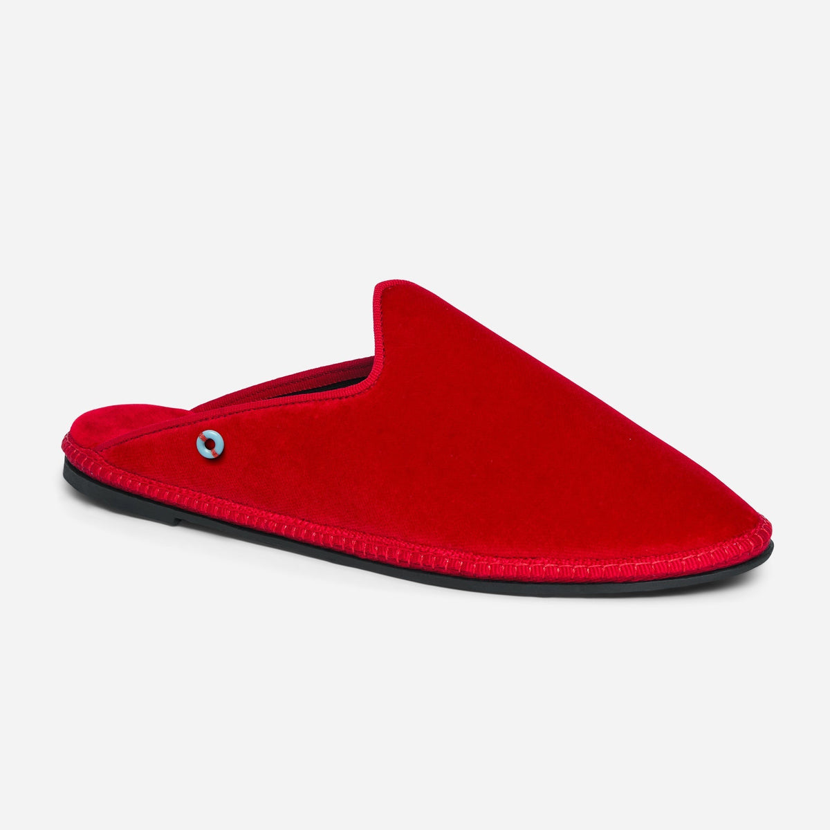 Friulane Dandy uomo in velluto di cotone Rosso, profilo laterale