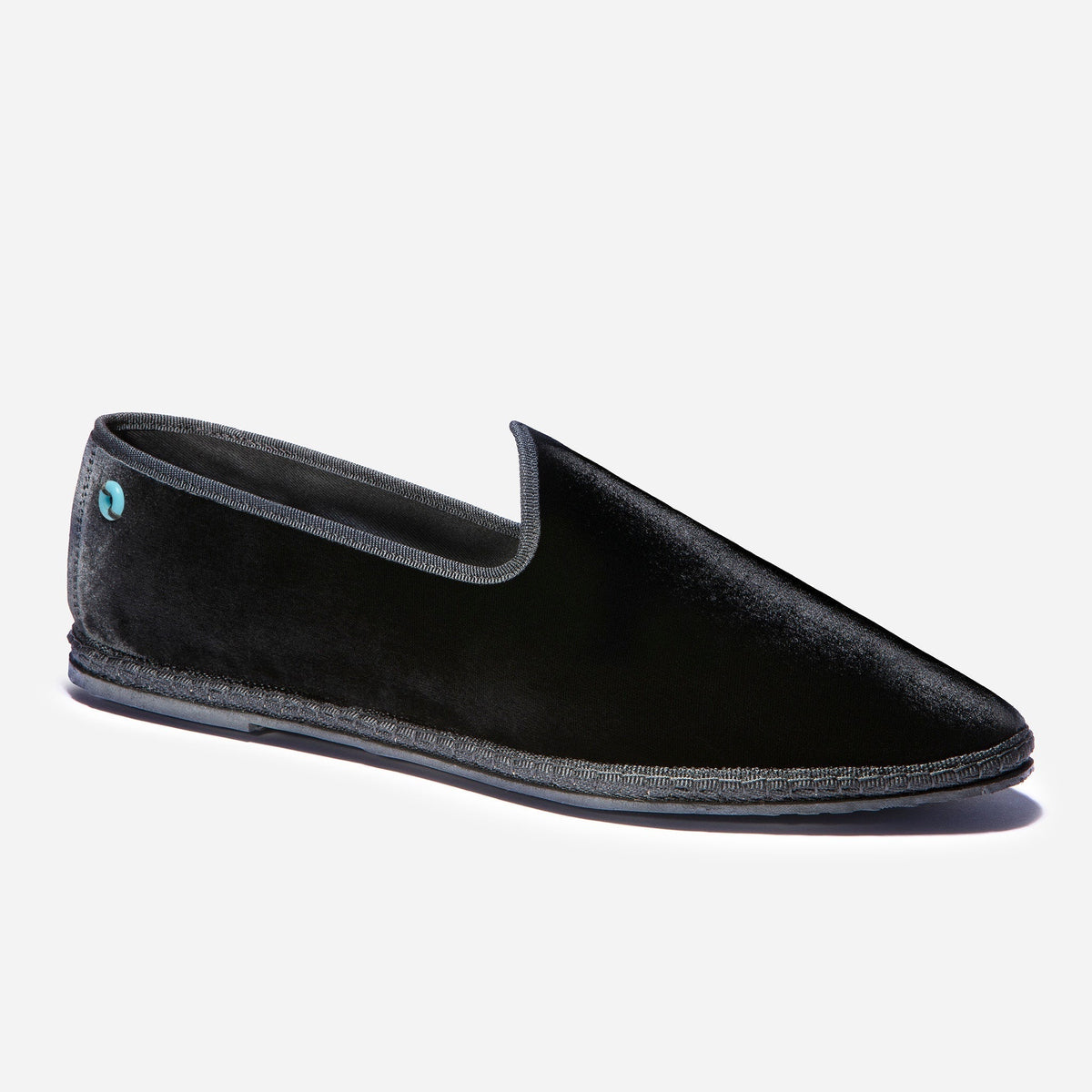 Friulane Wilde uomo in velluto tuxedo Black, profilo laterale
